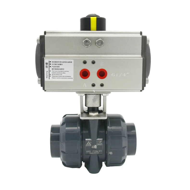 

Pneumatic UPVC Plastic Socket Ball Valve SQ611 Single and Double Acting Pneumatic Environmental Protection Chemical