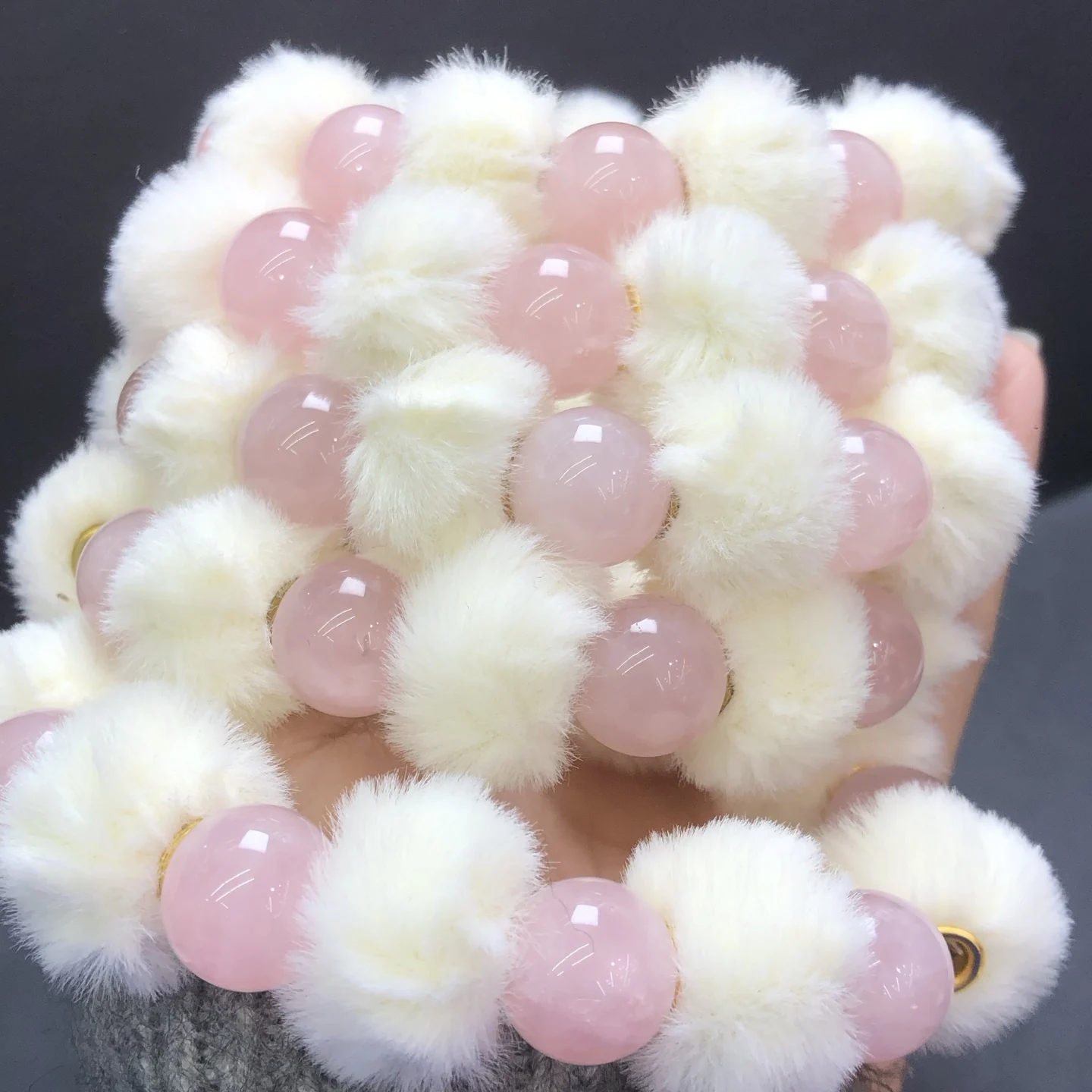 

1 Pc Natural Rose Quartz Bracelet 13MM Round Beads Reiki Healing Stone Fashion Jewelry Gift For Women Men