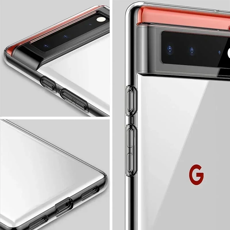 Transparent Thin Case for Google Pixel 9 8 7 6 Pro 6A 5A 5 4A 4 XL 7Pro 8Pro 9Pro 5G Soft Clear Silicone TPU Original Back Cover