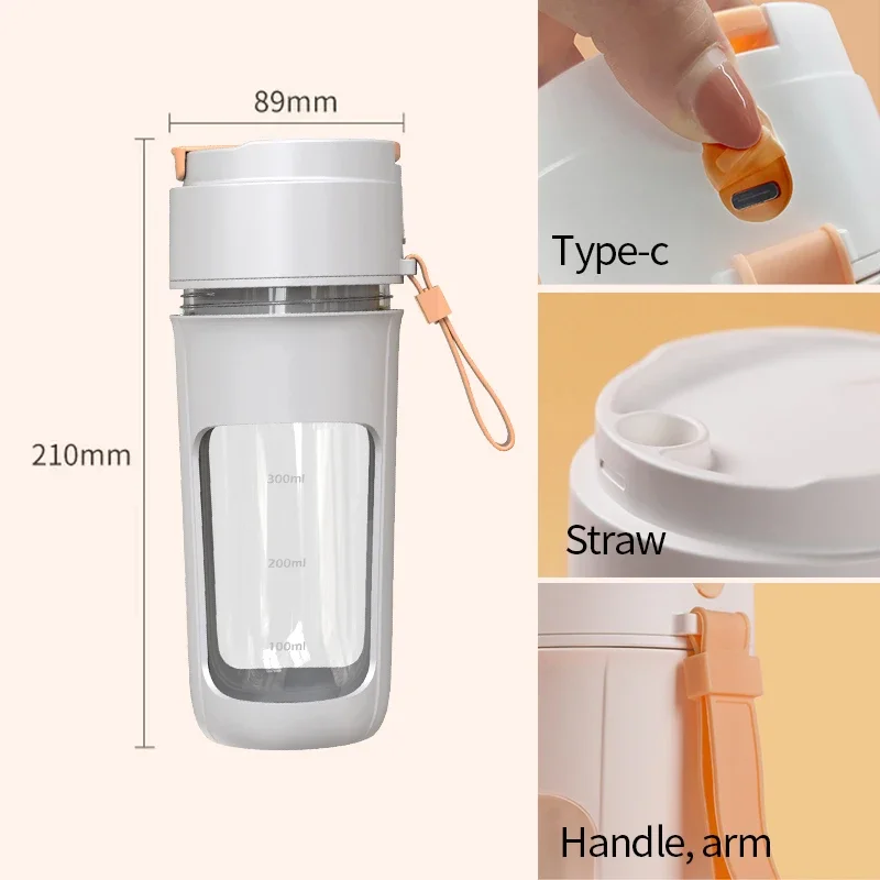 Xiaomi-Mini Espremedor Elétrico, Liquidificador Portátil, Misturadores de Frutas, Extratores de Frutas, Máquina Multifuncional de Suco, Misturador Liquidificador