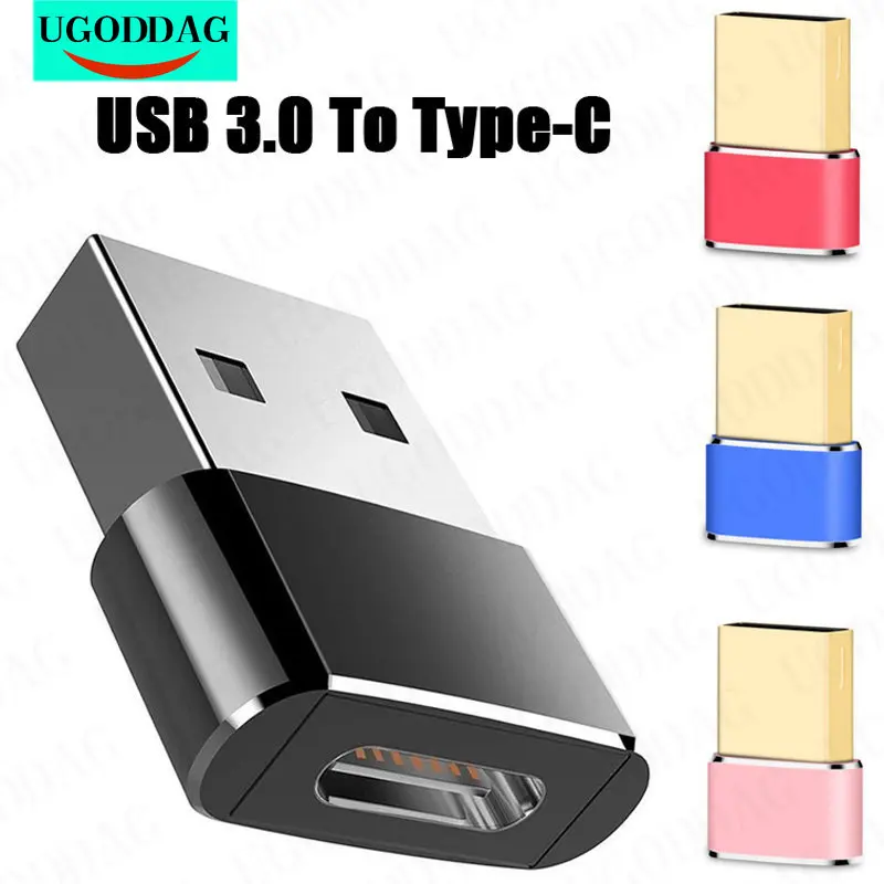 USB 3.0 Male To Type C Female Adapter Converter For Macbook Samsung S20 Huawei Xiaomi Phone Adapter Type-C Flash Drive Computer