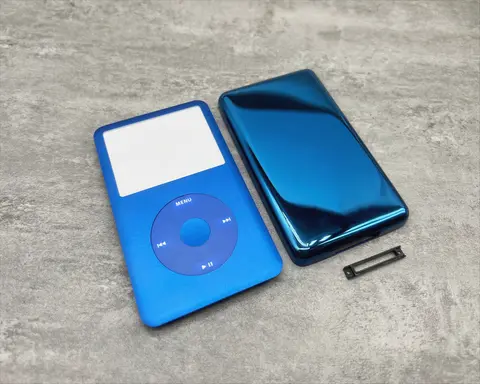 파란색 전면 페이스플레이트 백 케이스 하우징 iPod 6th 7th Classic 80GB 120GB 160GB용 ClickWheel 센터 버튼 베젤