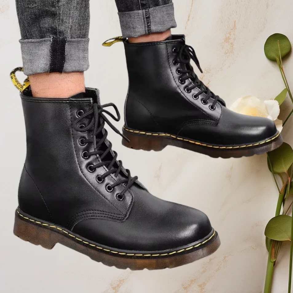 

Dad Shoes Meet Biker Chic: кожаные ботильоны без шнуровки на воздушной подушке От офис до дорожного путешествия в 1 пара