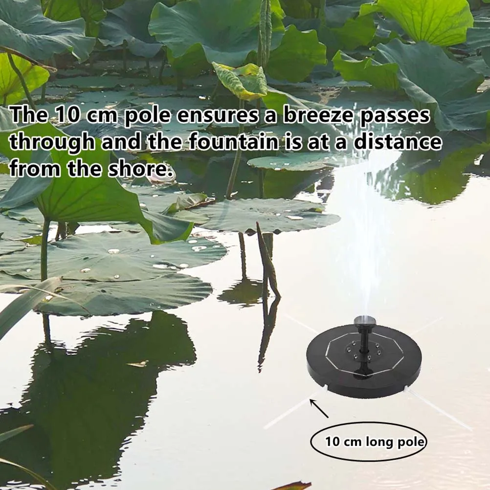 

Solar Fountain Garden Pool Decor Water Pumps Submersible Floating Solar-powered Abs