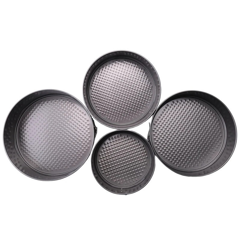 4Pcs/Set Cake Pan For Baking Removable Bottom Non-Stick Springform Cheesecake Pan Leakproof Round Cake Mold Cake Pan Set