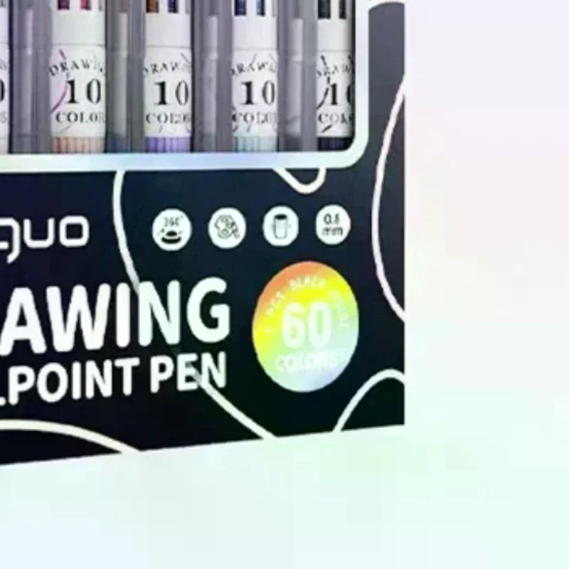 

1set 60 Color Cartoon Ballpoint Pens Soft Grip Press Multicolor Writing Pen For Drawing Writing Office School Supplie Stationery