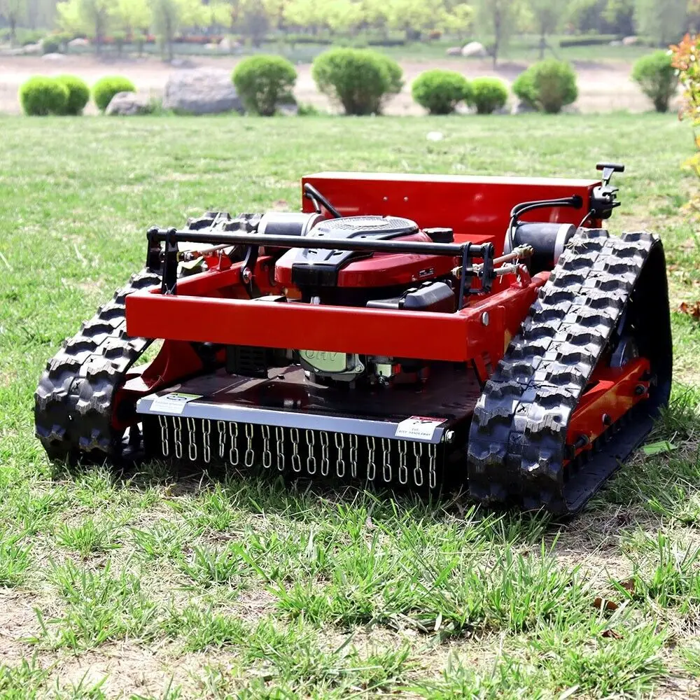 HT-550 model Grass Cutting Machine Remote Control Gasoline Track Automatic Lawn Mower