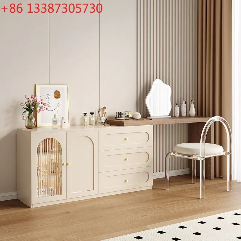 

French cream style dresser bedroom modern simple desk chest integrated