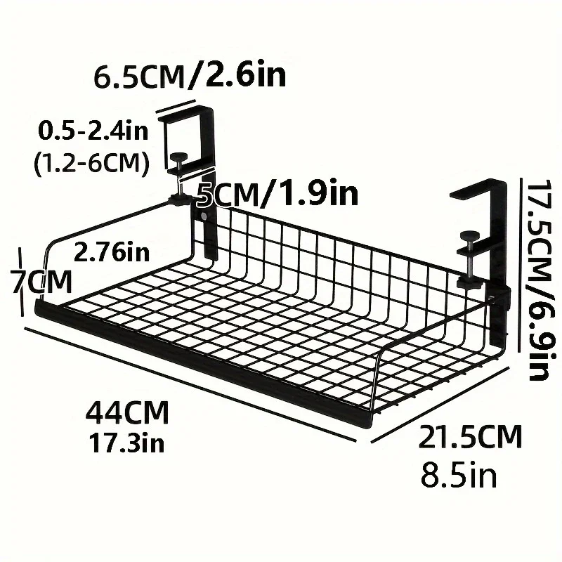 Under Desk Cable Management Tray No Drill Steel Desk Cable Organizers Wire Management Tray Cable Management Rack - view 5