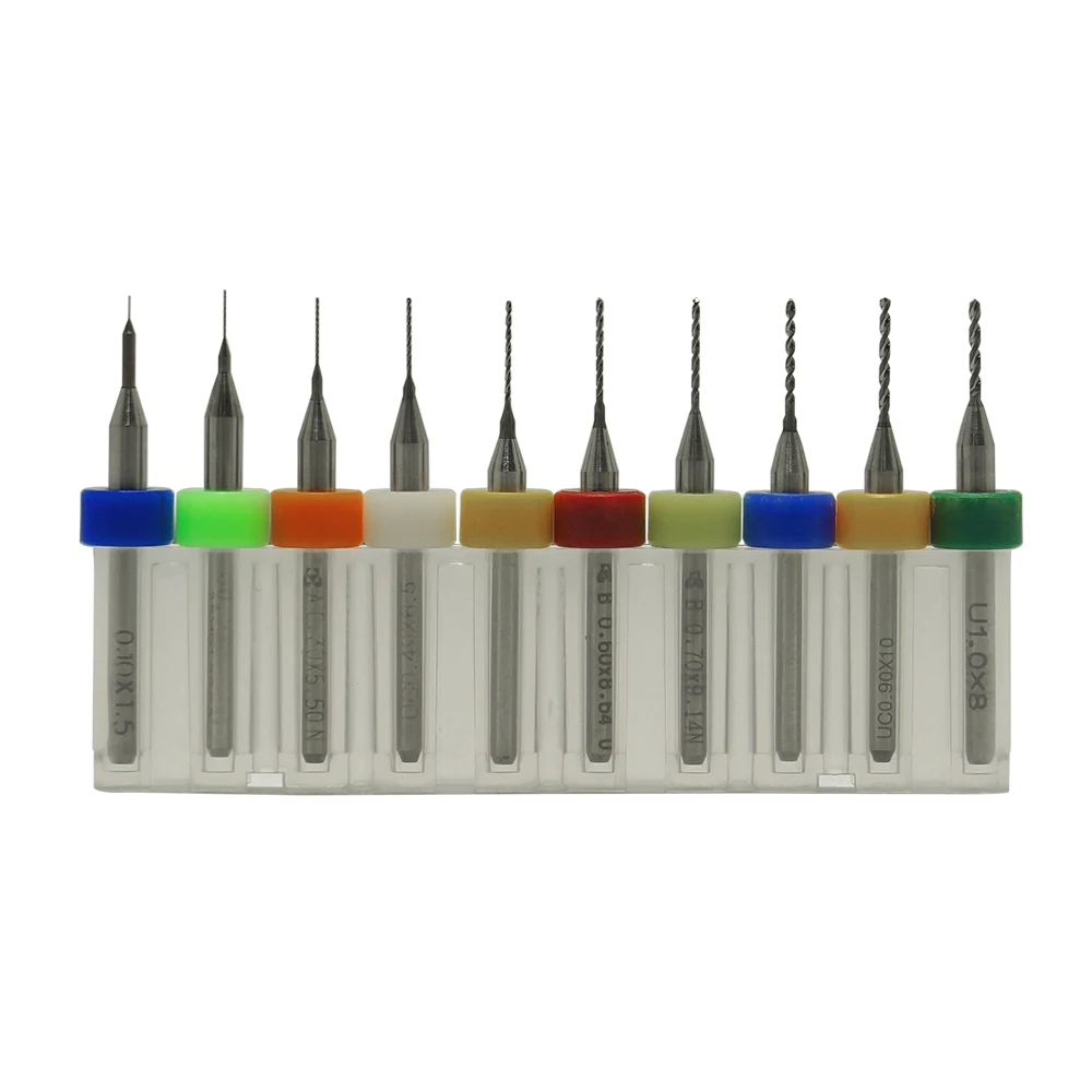 PCB Drill Bit 30pcs 0.1-1.0 1.1-2.0 2.1-3.0mm Set Micro Gun Drill For Drilling PCB Circuit Board Carbide Drill Bit