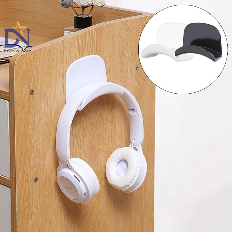 Punch-Free Head-Mounted Headphone Bracket Storage Hook Dormitory Wall-Mounted Computer Headset Holder Earphone Display Stand