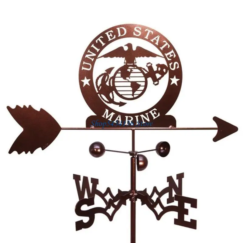 

H7ED Флюгер из нержавеющей стали Флюгер Индикатор направления ветра Сельский дом