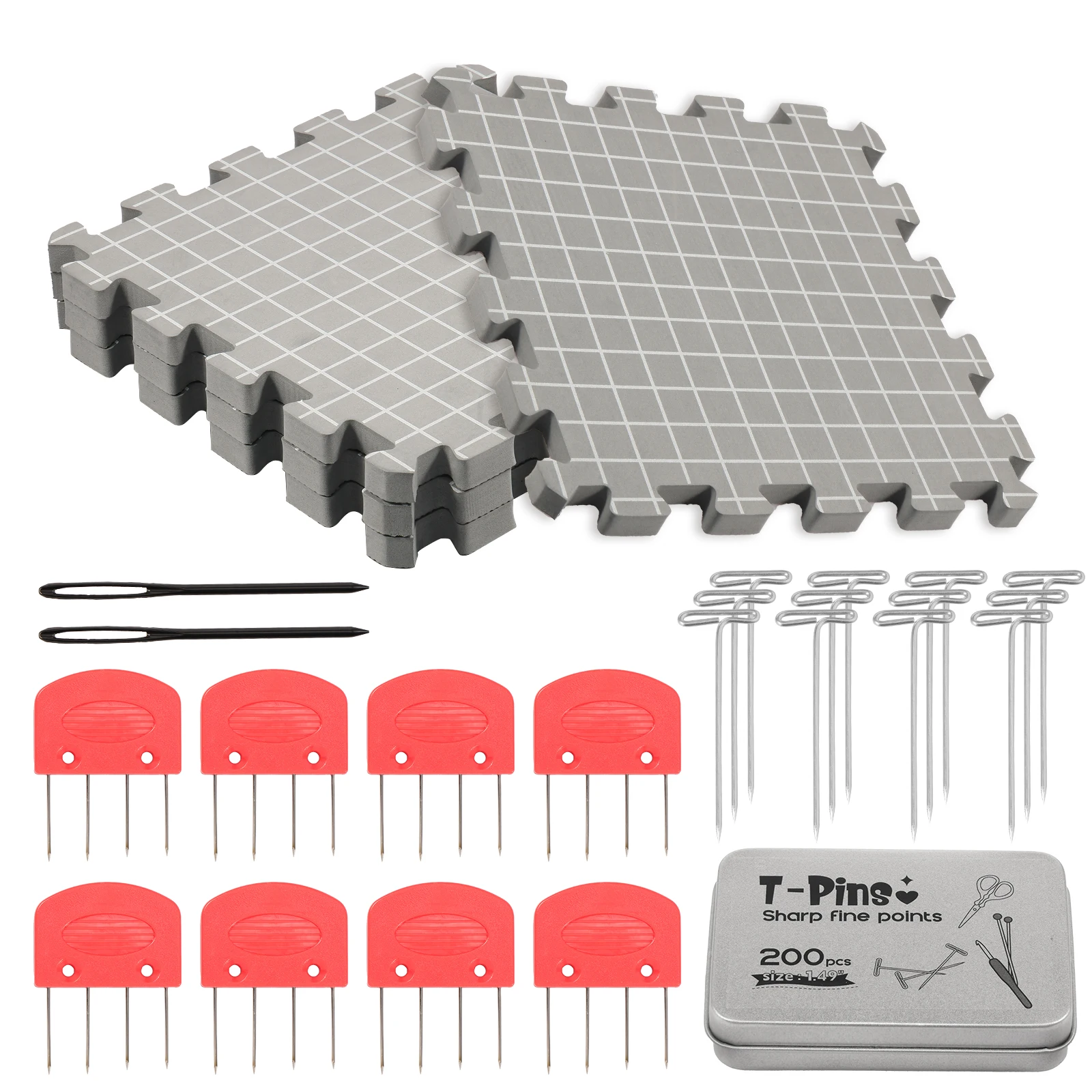 

Blocking Mats for Knitting & Crochet Projects with T-Pins Knitting Blocking Mats and Pins Crochet Board for Crocheting Crafting