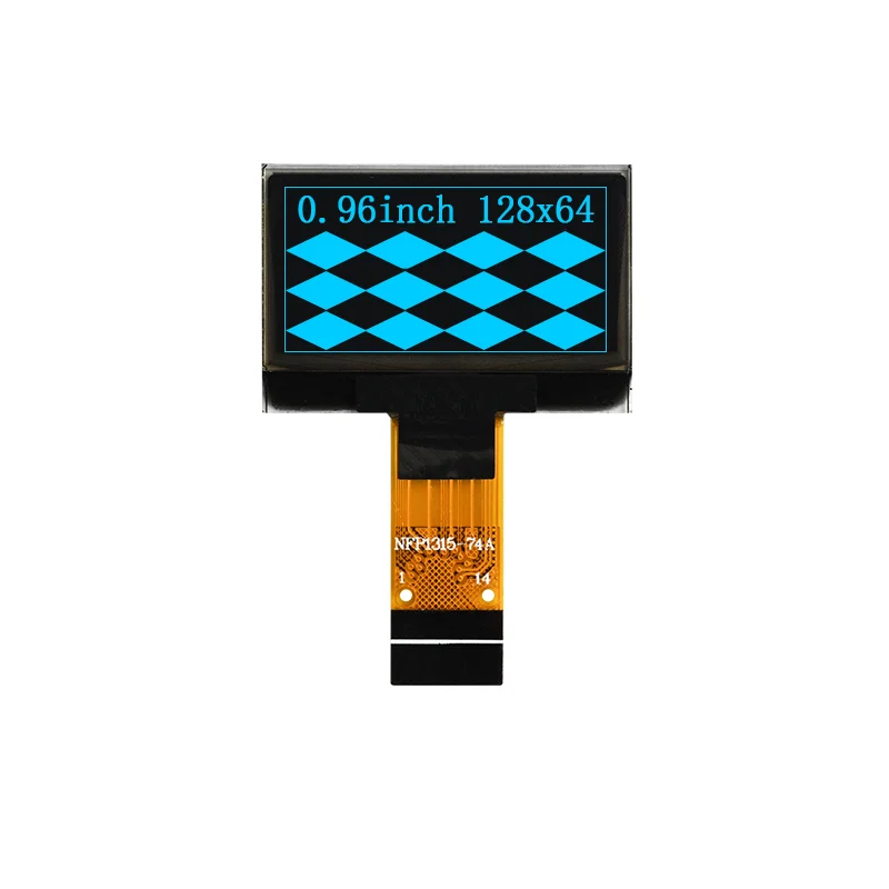 (2Pcs) 0.96 inch OLED Display 128*64 Resolution SPI Serial Screen SSD1315 Driver 14Pin