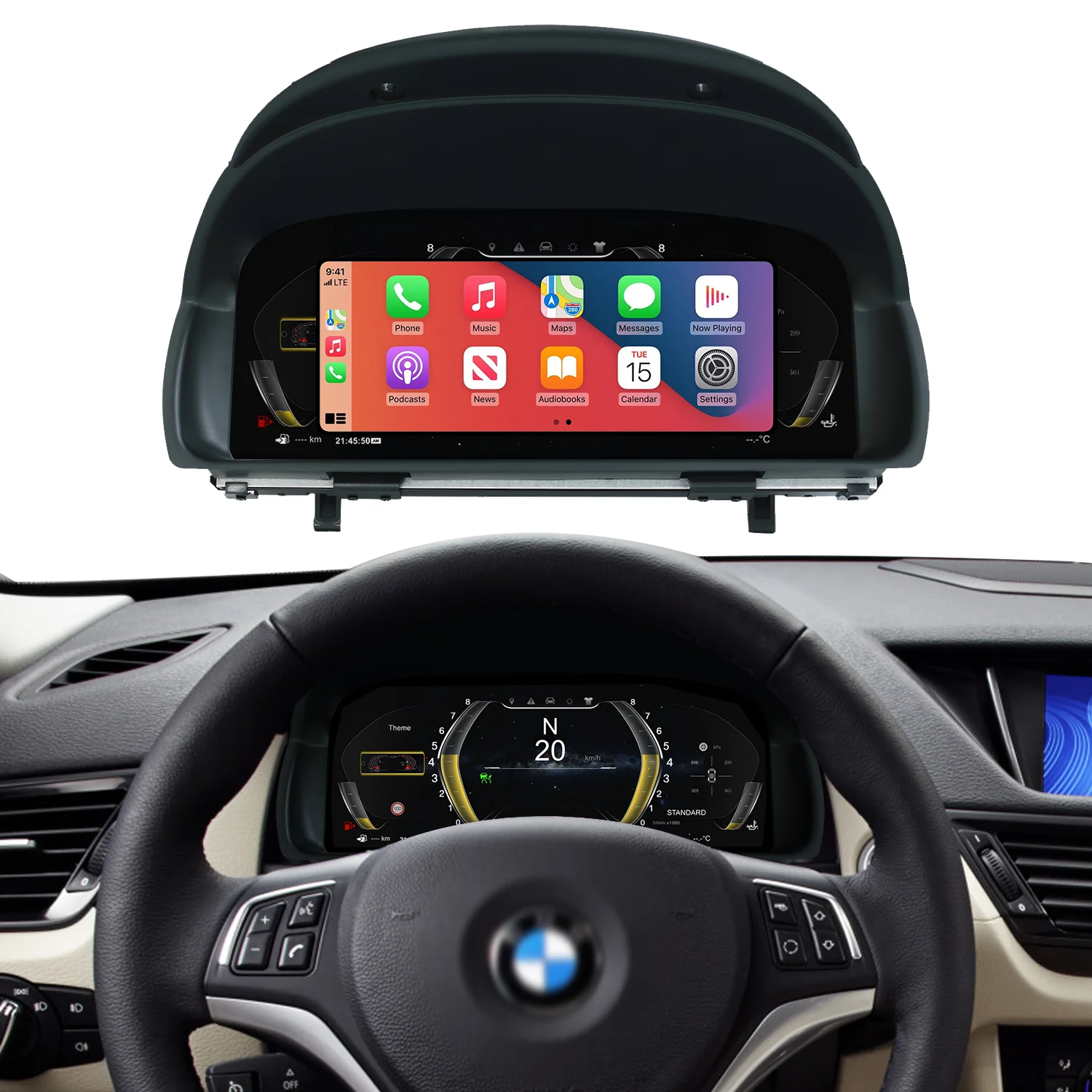 X1 E84 Dashboard Displayer Digital Cluster Instrument Speedometer Wireless CarPlay X1 E84