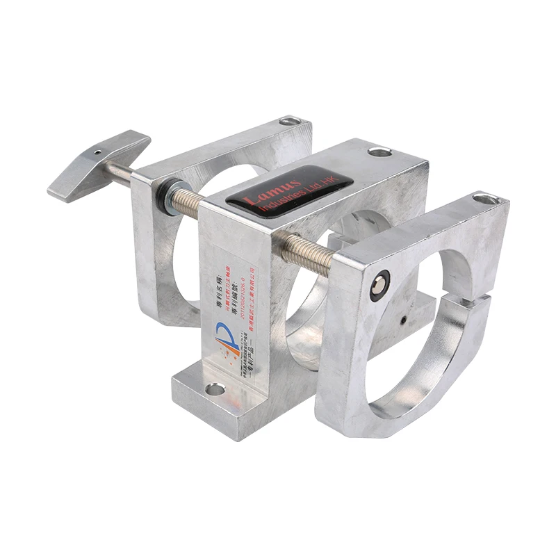 Aluminum & Silver Oxide Adjustable Carving Machine Fixture Three-Piece Fixed Seat Spindle Holder With Two Screws