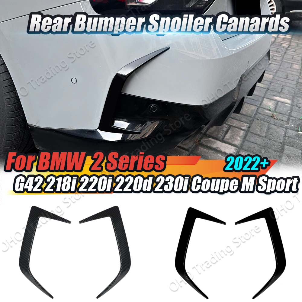 Canard lateral trasero de coche para BMW Serie 2 Coupe G42 M Sport 220i 230i M240i 2 puertas 2022-2024 Kits de carrocería divisores de alerón lateral de parachoques