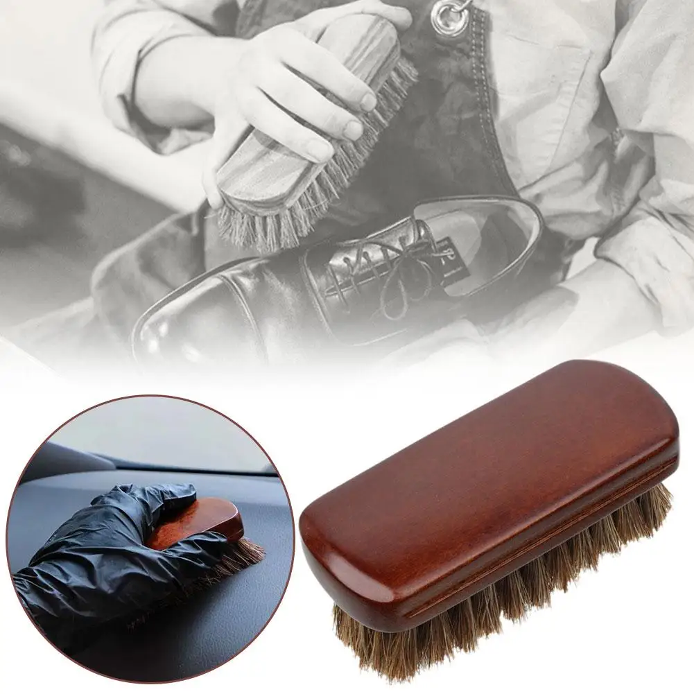 

Car Interior Horse Hair Brush Leather Seat Detail Cleaning Cleaning Shine Luggage Brush Accesso Car Clothing Polishing Furn P4W5