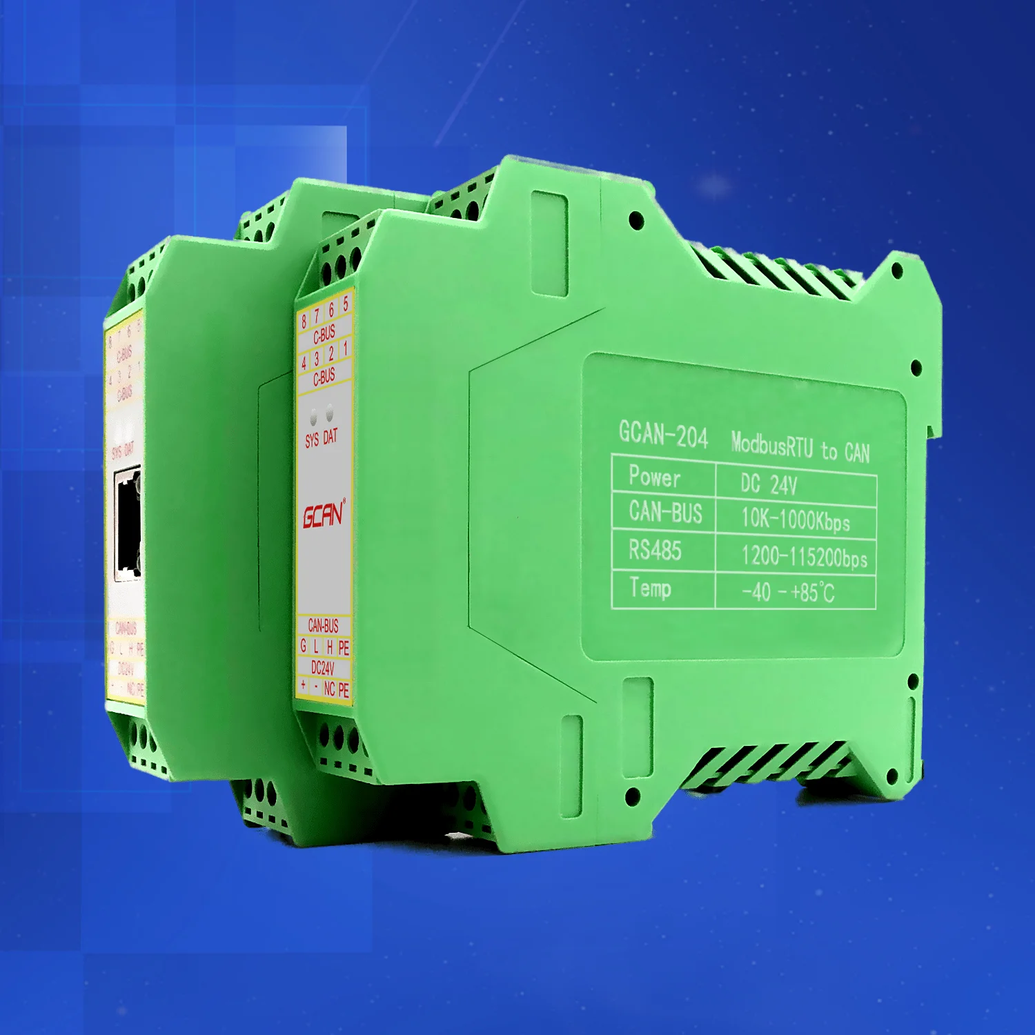 

CAN Bus Supports CAN2.0A CAN2.0B Frame Format and Supports Custom Protocols Modbus RTU to CAN Module Gateway Converter