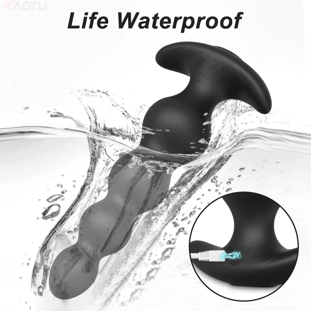 APP Vibrating Anal Beads Butt Plug for Men Women Anal Vibrator Prostate Massager Anal Balls Men Soft Silicone Masturbator - Image 6