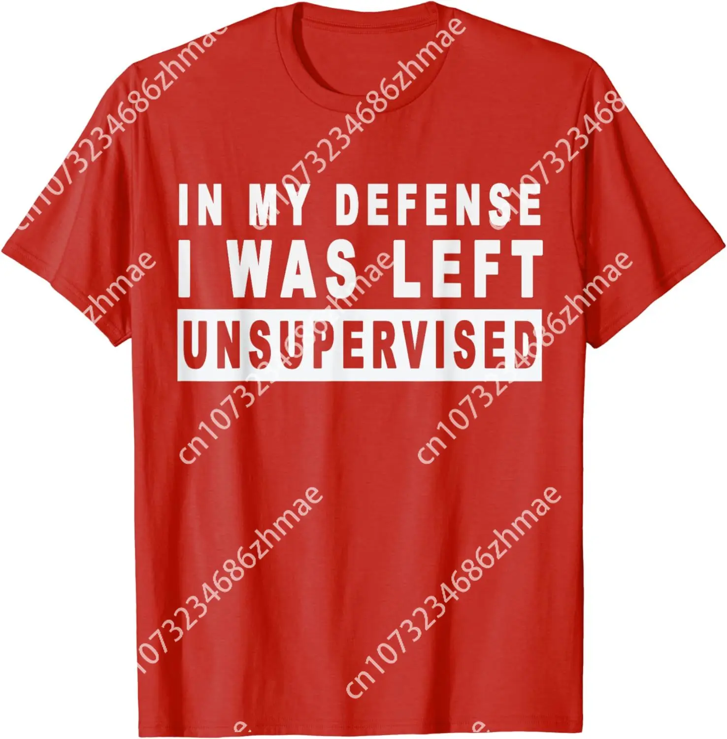 Fashion Casual Funny Shirt in My Defense, I Was Not Supervised Short Sleeve T-Shirt