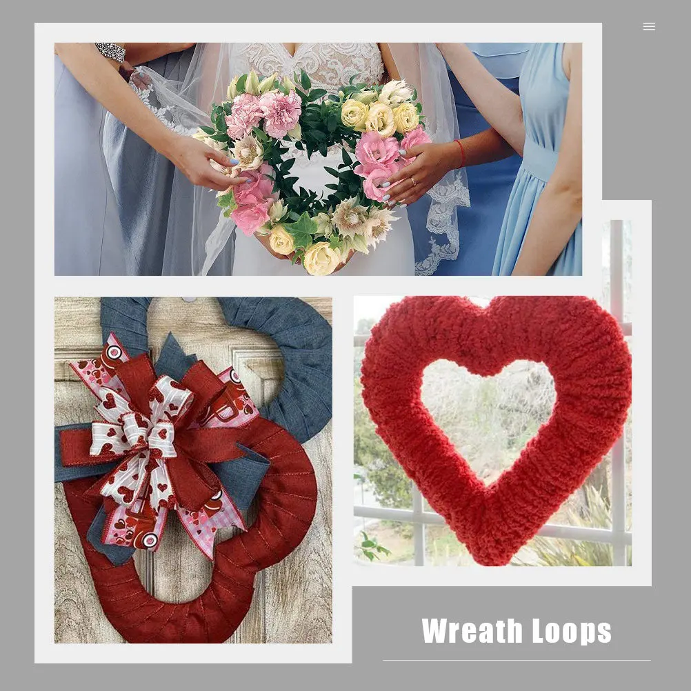 4Pcs Metal Heart Wreath Rings Sturdy Iron Frame DIY Hanging Garland Circles for Holiday Home Garden Decoration