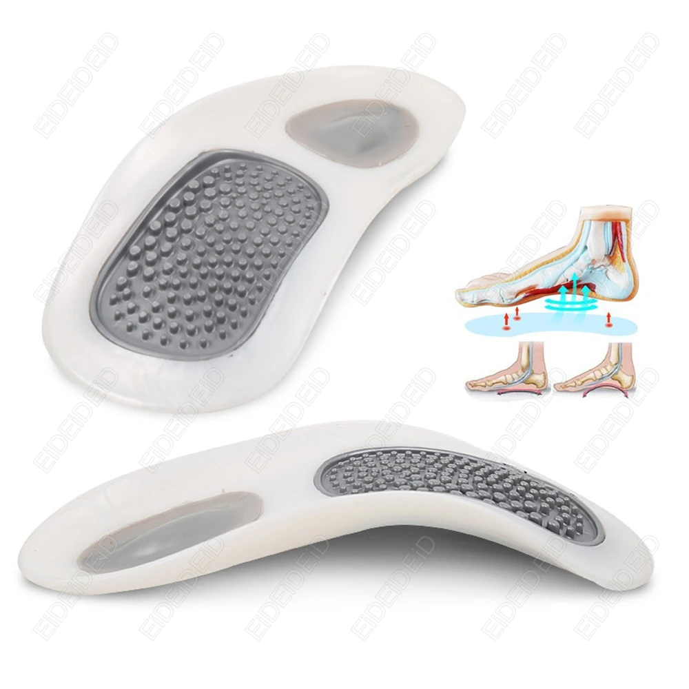 Orthopedic Half Insoles For Shoes 1 Set Removable Foot Massager Shoe Pads Relieve Foot Arch Pain Foot Care Shoe Accessories EID