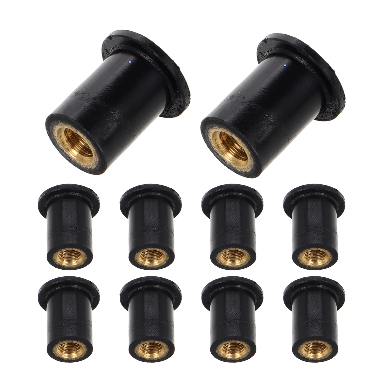 

10pcs Motorcycle Windscreen Brass Nuts Plastic Well Nuts Kit Durable Secure Fit Easy Installation Universal Compatibility