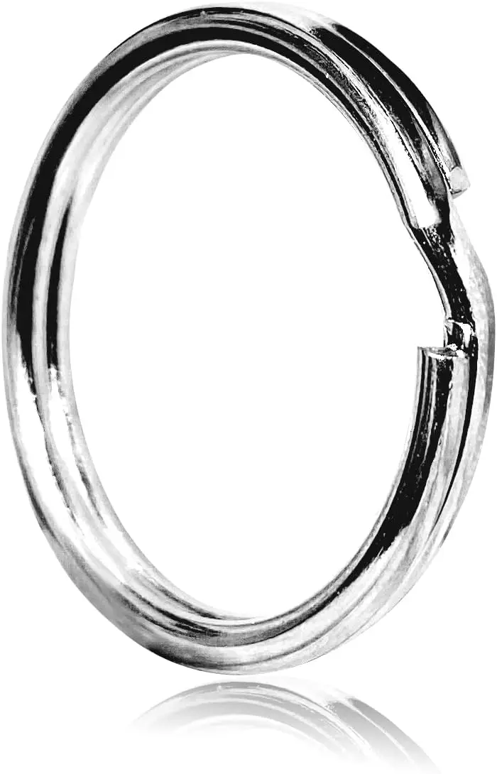 

100 Pcs 3/4" Metal Key Rings for Keys, Crafts, Lanyards - Durable & Rust-Proof