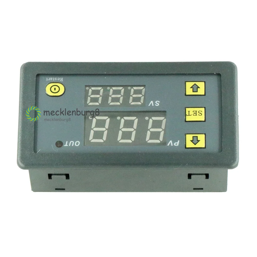 DC 12 V 20A mini dual led display digital time delay timer r elay module delay timer cycle dual led display