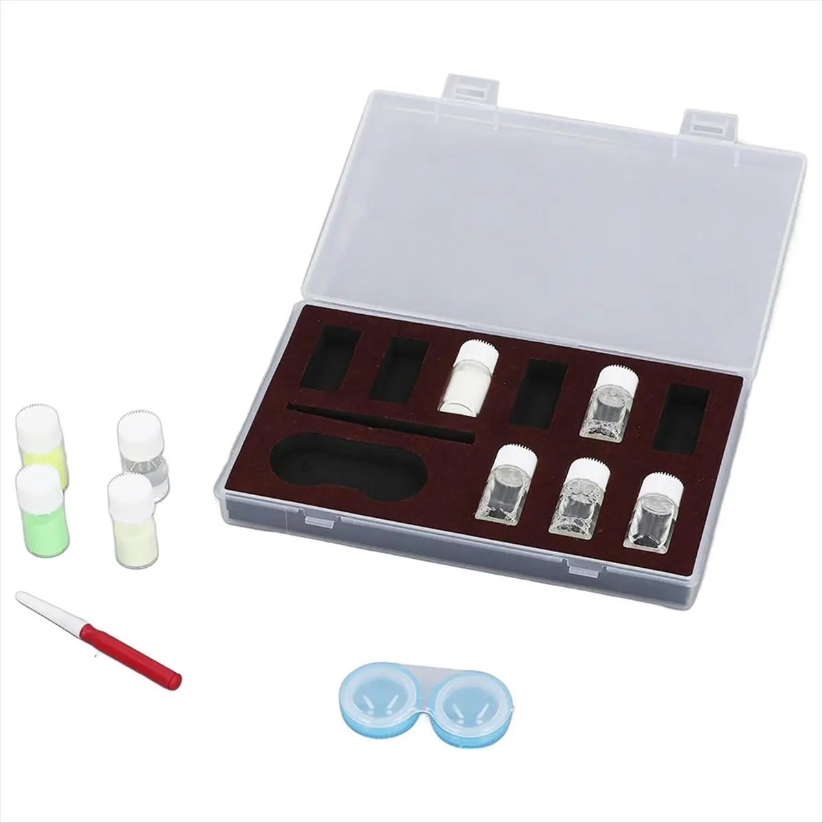 ●Clock Fluorescent Powder, Easy Mixing Powder Kit for Watchmakers for Clock Hands