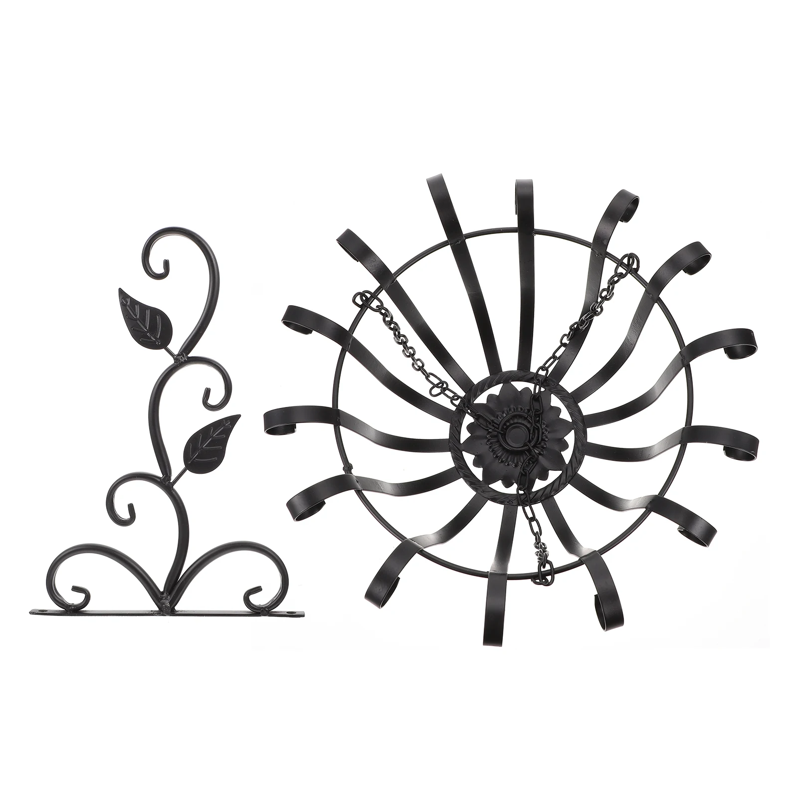 

Wrought Iron Green Hanging Basket Indoor Plants Flower Pots Wall Mounted Planter Durable Safe Material Space Saving Practical