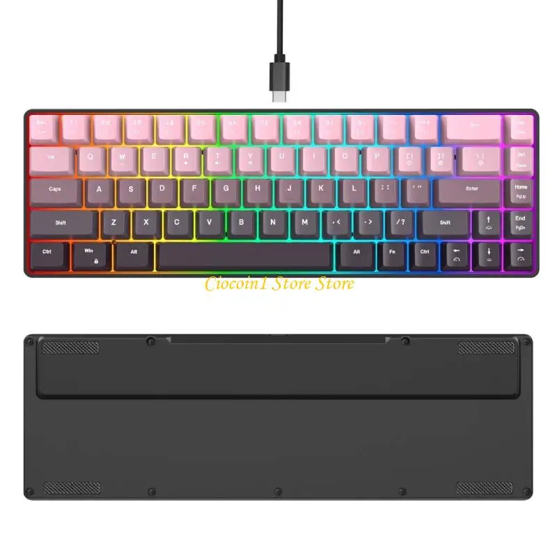 Wireless Mechanical Keyboards RGBs Backlits Ergonomic 8000mAh Battery IP54 Waterproof For PC Mobile