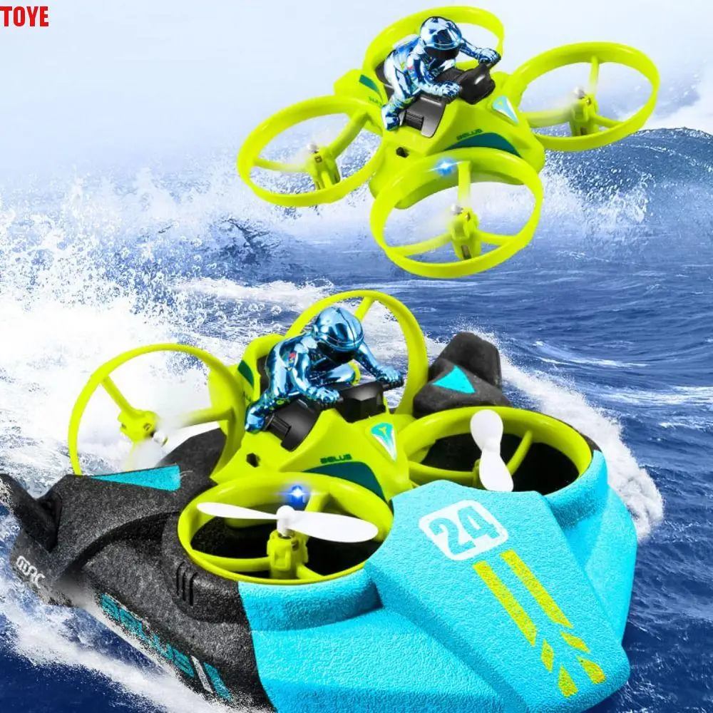 

EPP Foam Mini RC Drone Remote Control Sea Land Air Flight 3 in 1 Quadcopter Boat 2.4G Portable RC Helicopter Toys