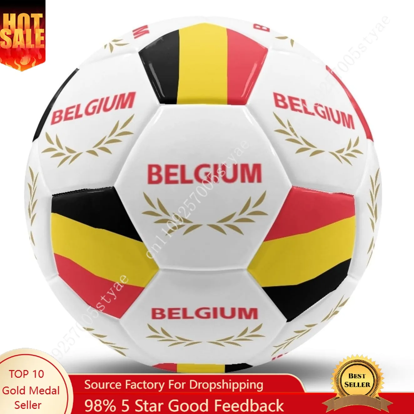 

Belgium Flag Soccer Ball Leather Football Lightweight Sport Equipment Durable Soccer Balls for Indoor Outdoor Match Trainin