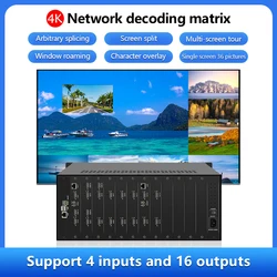 H.265 H.264 4K HD Network Video Decoder Matrix IP Camera For HDMI Video Decoding Camera Digital Decoder Splicing Video Wall