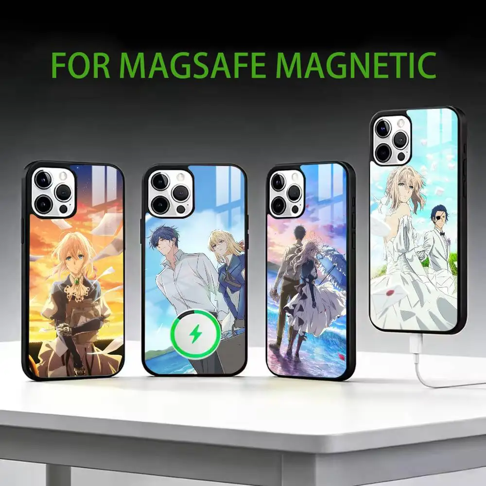 

V-Violet E-Evergard-en Phone Case For iPhone17,16,15,14,13,12,11 Plus,Pro Max Magnetic For Magsafe Wireless Charging