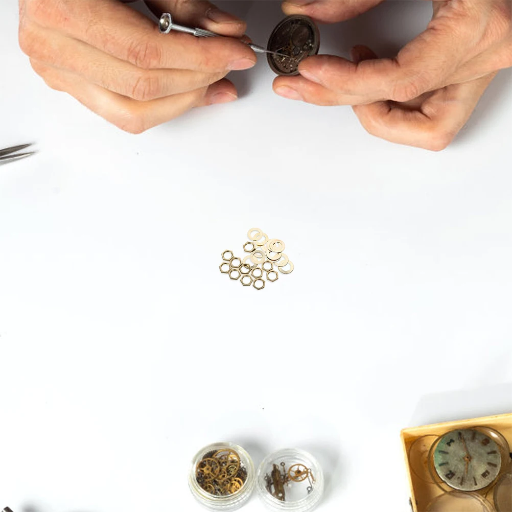 

20Pcs Clock Parts Replacement Kit Wall Clock Repair Fittings Quartz Nuts and Washers for DIY Use Replacement Part