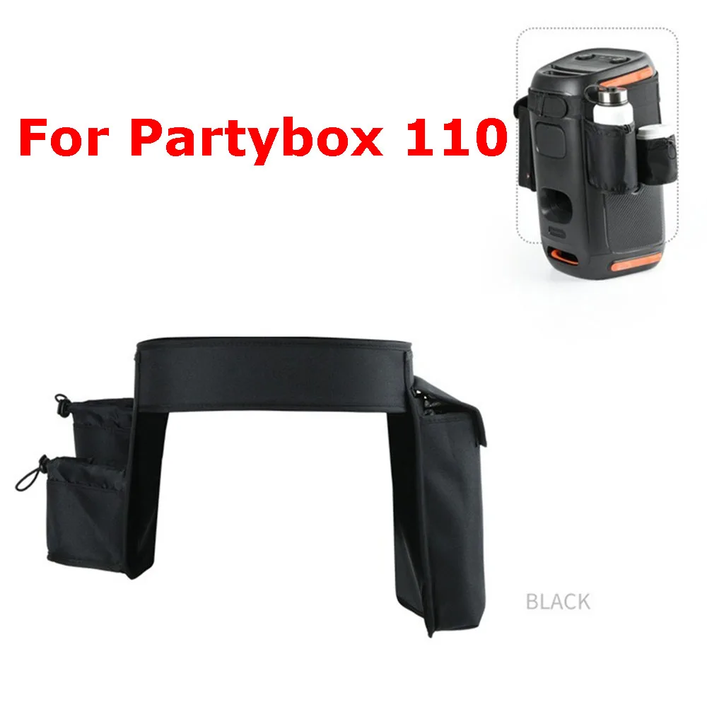 

For Partybox 110 Speaker Storage Bag Side-Mounted Multi-Pocket Protective Case Portable Speaker Carrying Bag