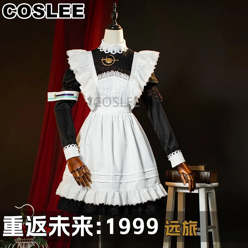 

COSLEE [XS-XXL] Reverse:1999 Voyager Maid Uniform Dress Cosplay Costume Daily Game Suit Role Play Halloween Party Outfit Women