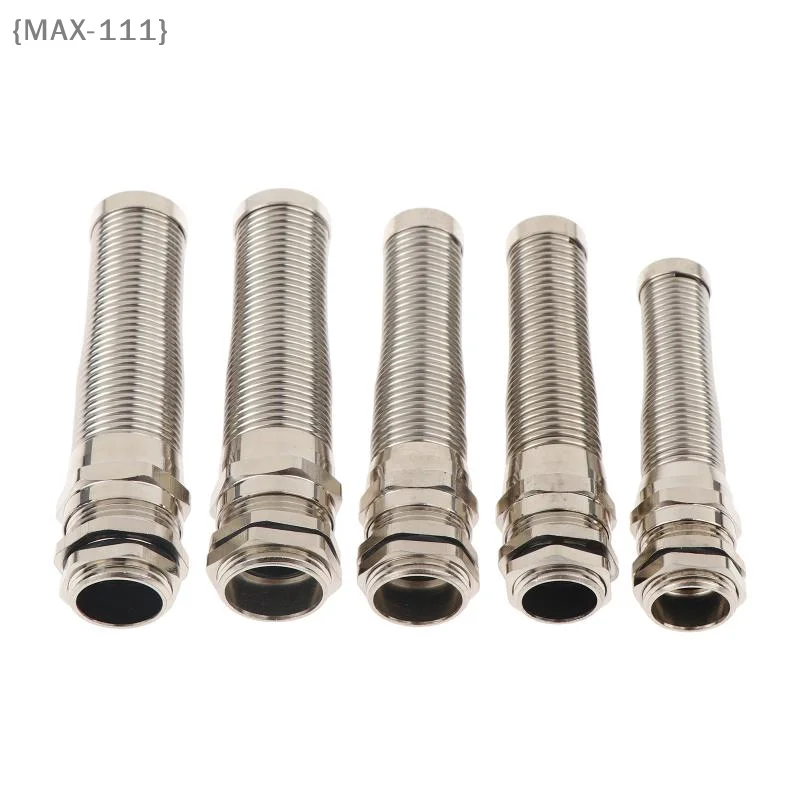 【MAX-111】IP68 Electrical Waterproof Strain Relief Anti-Bending Nickel-Plated Brass Cable Gland Connector Nylon Metal Cord Grips