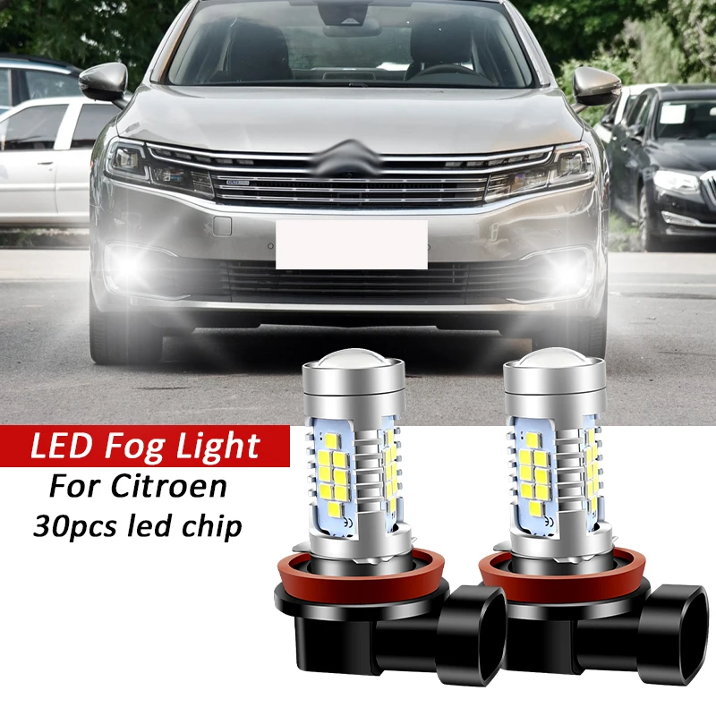 2pcs LED Fog Light Bulb Lamp Canbus H8 H11 For Citroen Berlingo C1 C3 C5 Aircross C6 C4 Grand Picasso DS4 DS5 2011-2015