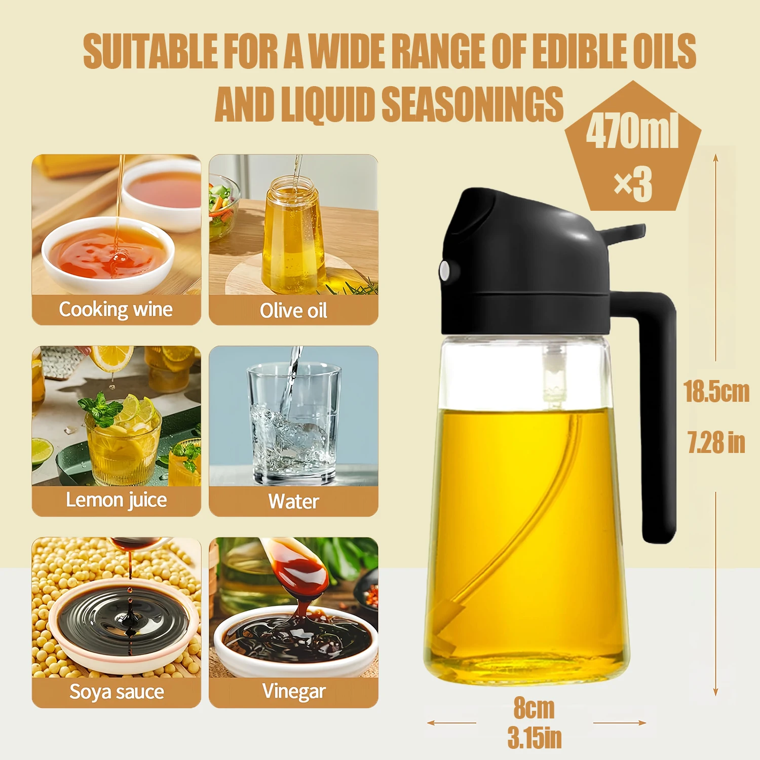 موزع زيت الزيتون الزجاجي 2 في - مراجعة Kitchen Glass Baking Set وسعره