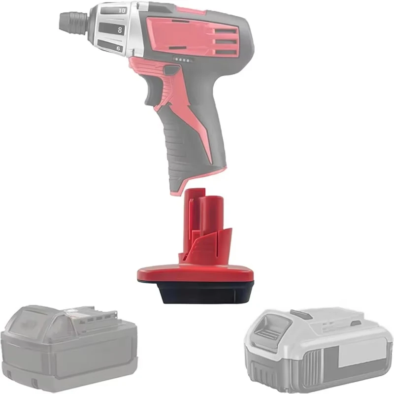 DM20M12 Battery Adapter For Dewalt 20V For Milwaukee 18V Battery Convert to for Milwaukee 12V Cordless Power Tools