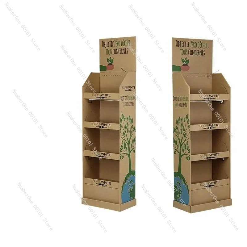 No-assembly One-piece Molded Paper Display Shelf, Quick-installation Molded Waper Stand, Retail Display Solution, Easy Setup