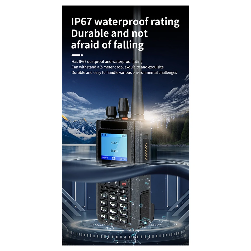 【Last-Chance!】New DP999 DMR Digital Walkie-Talkie AES256 Encryption IP67 Waterproof 10W High-Power Cross-Border Type-C EU Plug