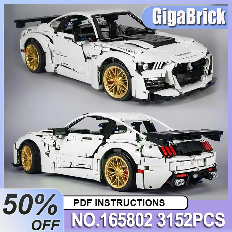 

MOC 165802 Technical Detailed White Super Sprots Car Building Blocks Vehicle Bricks Education Assembly Kids Toys Christmas Gifts