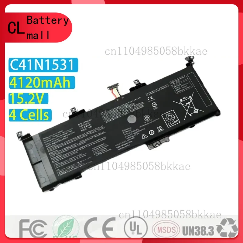 

Оригинальный аккумулятор C41N1531 для Asus ROG Strix GL502VSK GL502VS GL502VY GL502VT GL502VT-1B GL502VS-1A RDG 62Wh 15,2 В, новый аккумулятор