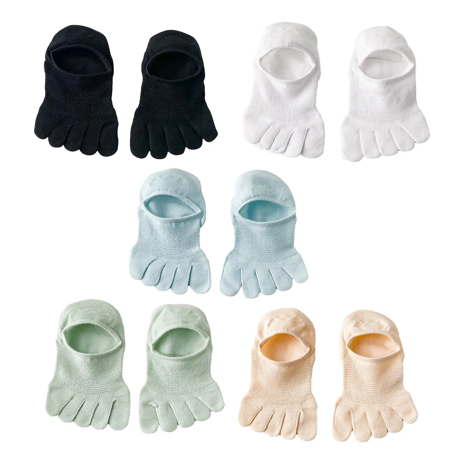 Pair Women Toe Socks Solid Comfortable Breathable Five Finger Socks for Shopping