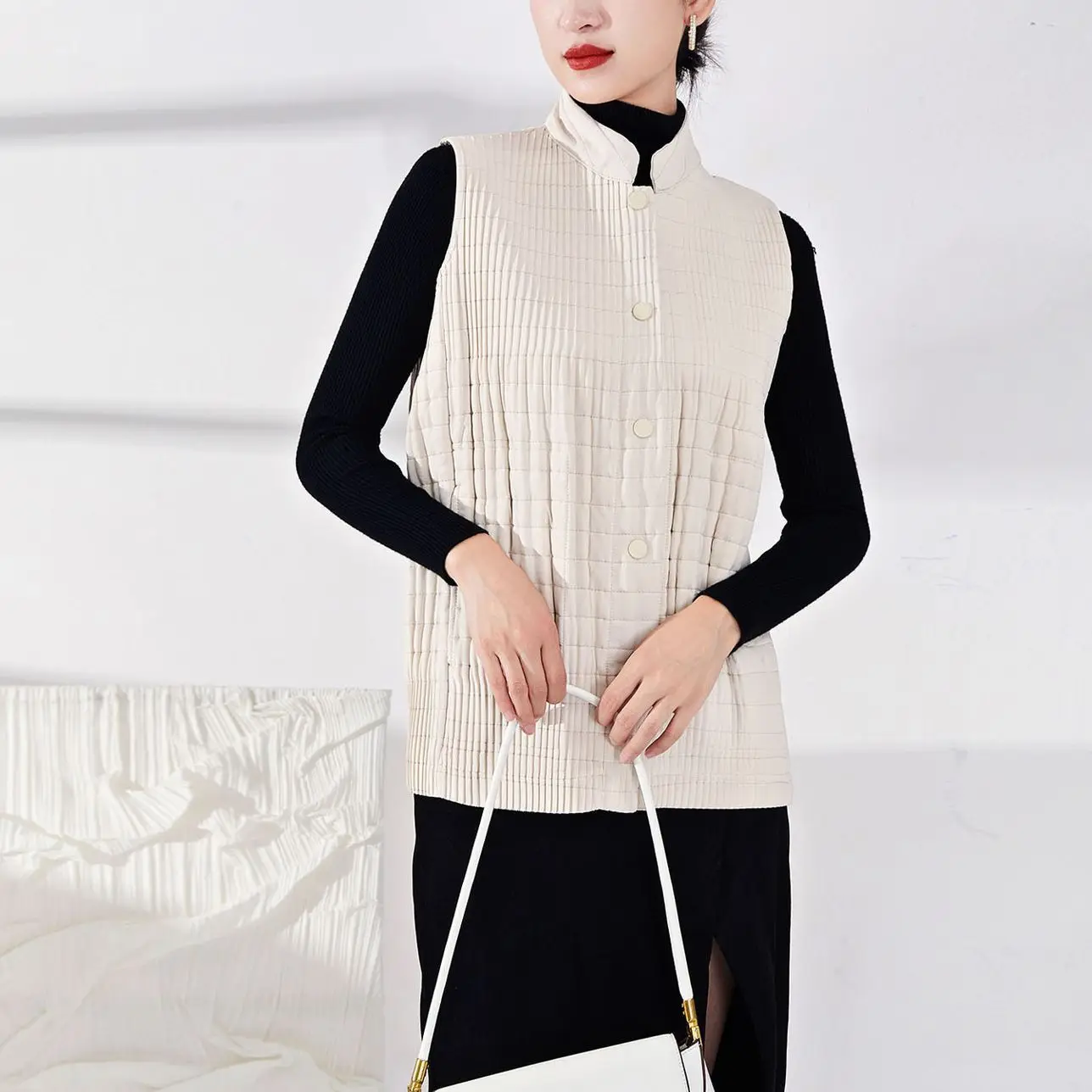 Winter coat women's vest vest versatile design cotton-padded clothes women's high-end women's thick cotton clothes